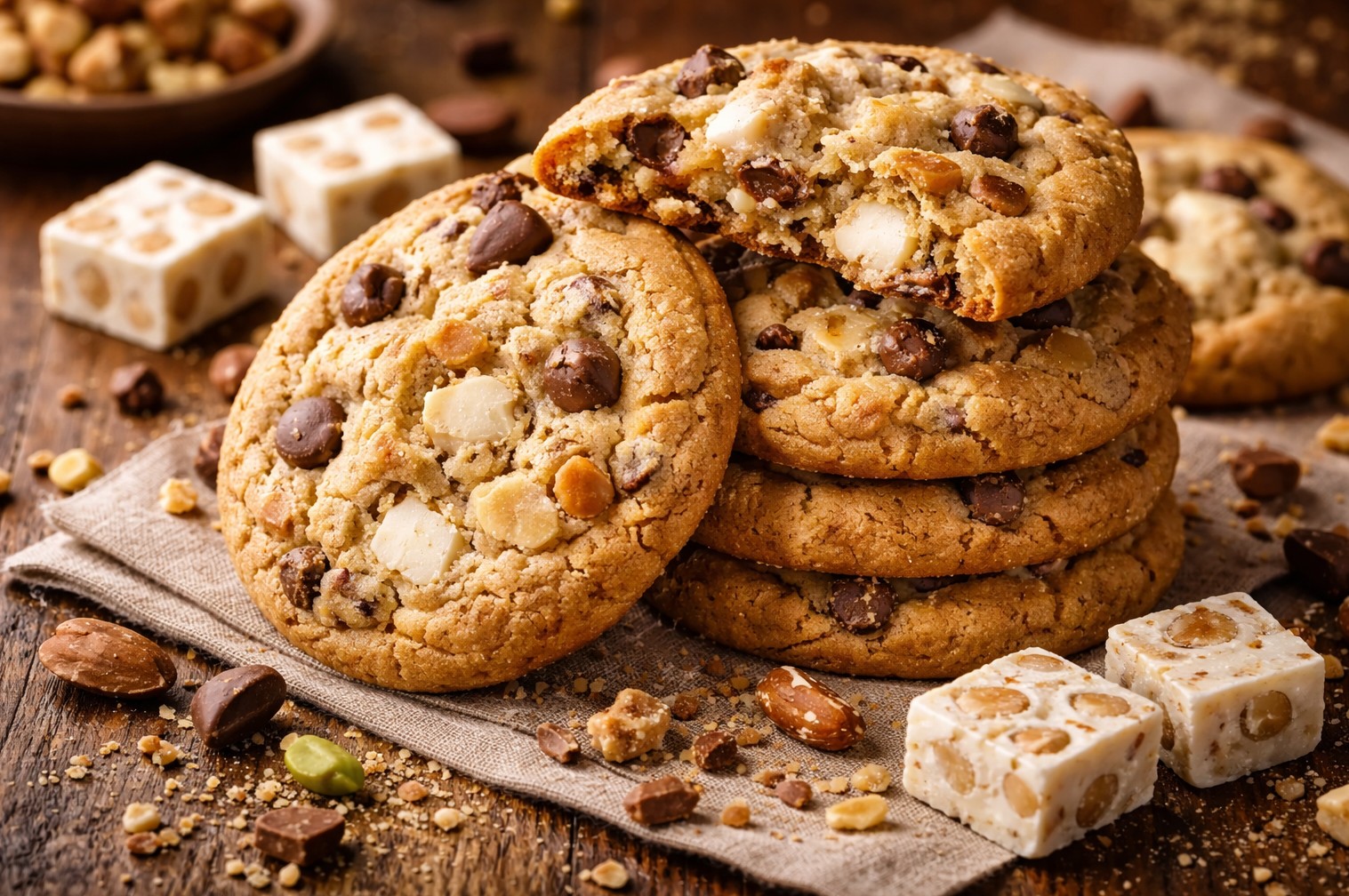 Cookies au nougat de Montélimar